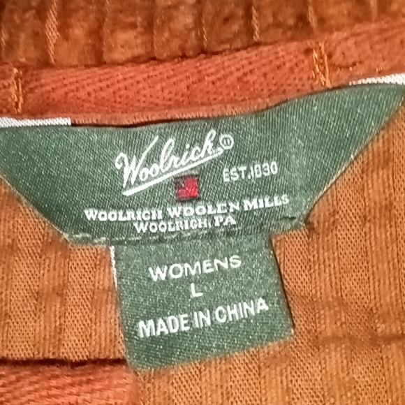 🆕Woolrich | Kinsdale Russet Brown Corduroy Zip Front Vest Women's Size Large - Picture 4 of 7